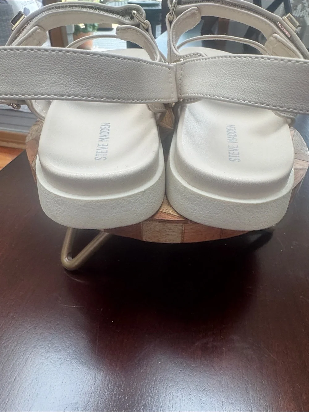 Madden Girl Cream Sandals Size 4M